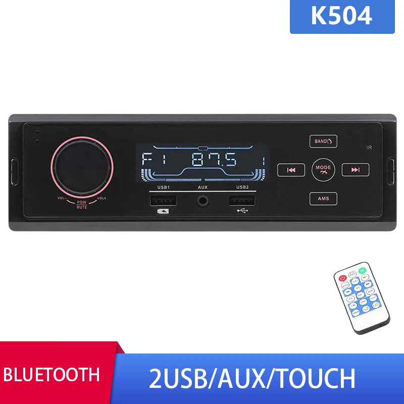 Автомобильный аудио 1Din Bluetooth Handsfree USB/Зарядка телефона MP3 плеер с поддержкой AUX/SD/FM