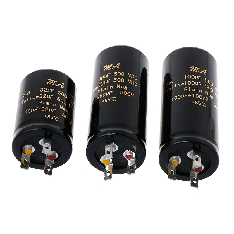 

100+100uf,50+50uf,32+32uf,500V Audio Electrolytic Double Amplifier Capacitors