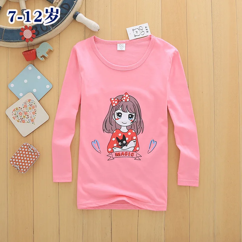 

kids long sleeve autumn new cute beauty middle-aged kids bottoming shirt