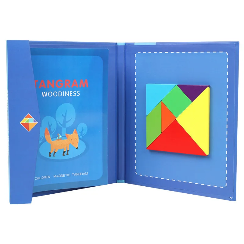 Магнитные 3D головоломки Tangram игра Монтессори Обучающие Настольные игры для