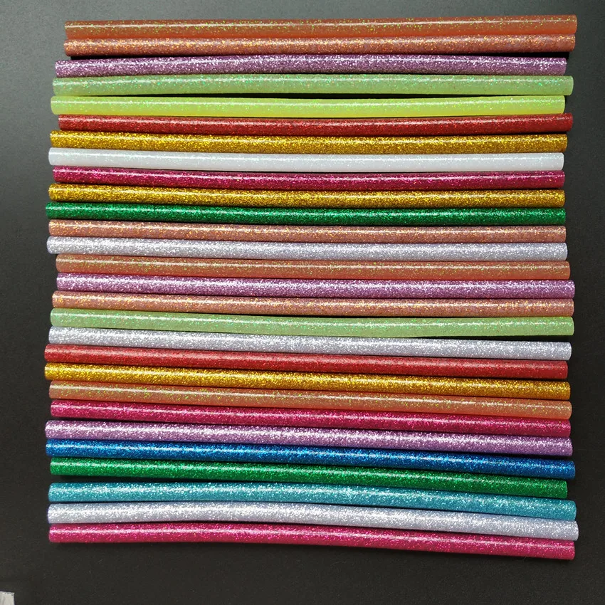 

50PCS Flash Color Hot Glue Sticks ,For Electric Glue Gun,High Viscosity Repair Glue Mixed 7x200mm