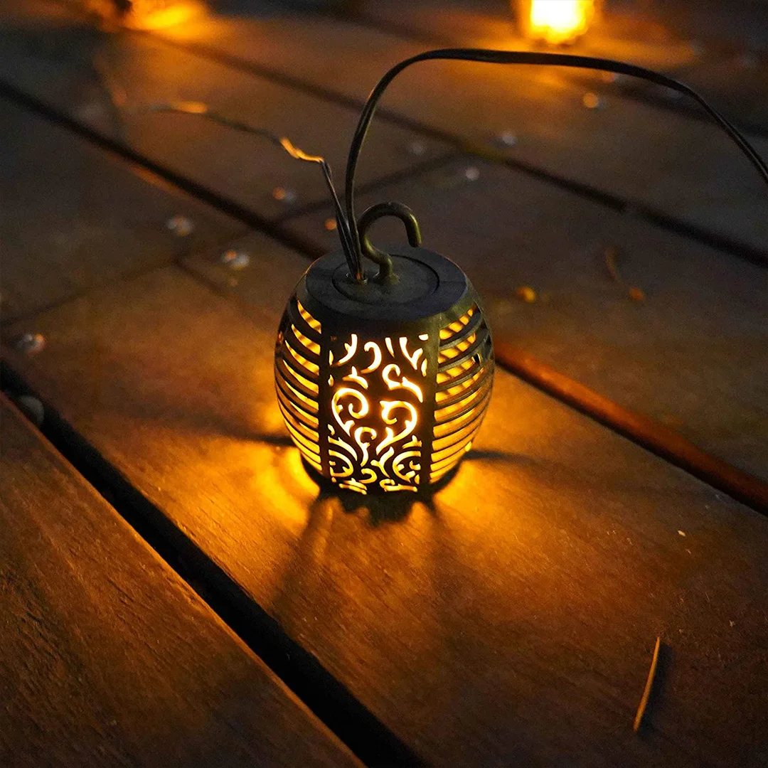 Садовый светильник на солнечной батарее подвесные фонари с пламенсветильник для