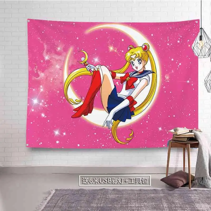 Гобелены аниме настенная подвеска Принцесса Tsukino Usagi гобелен коврики для йоги
