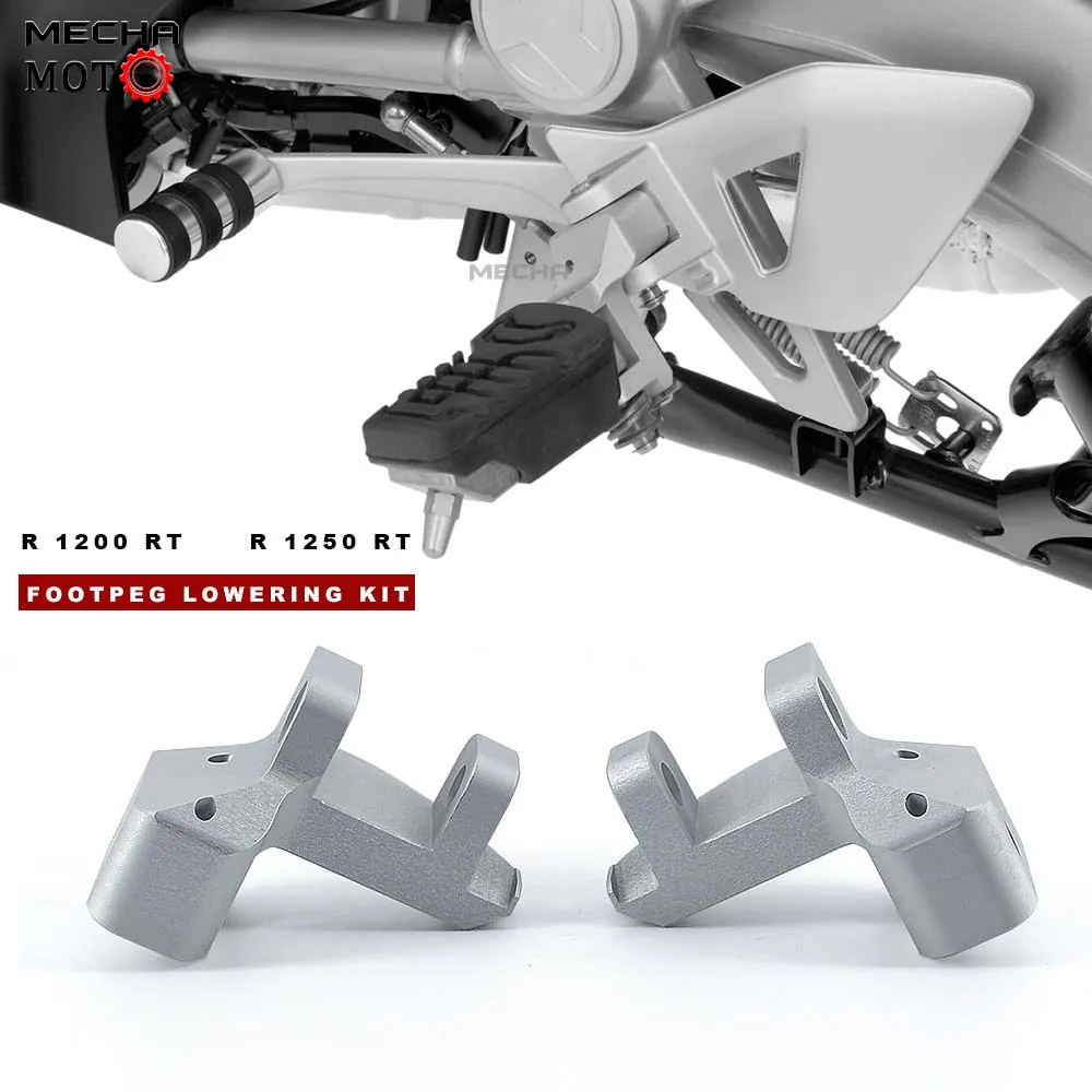 For BMW R1200RT R1250RT R1200 R1250 RT Rider Foot Pegs Motorcycle Footpeg Lowering Kit Front 2014 2018 2019 2020 2021