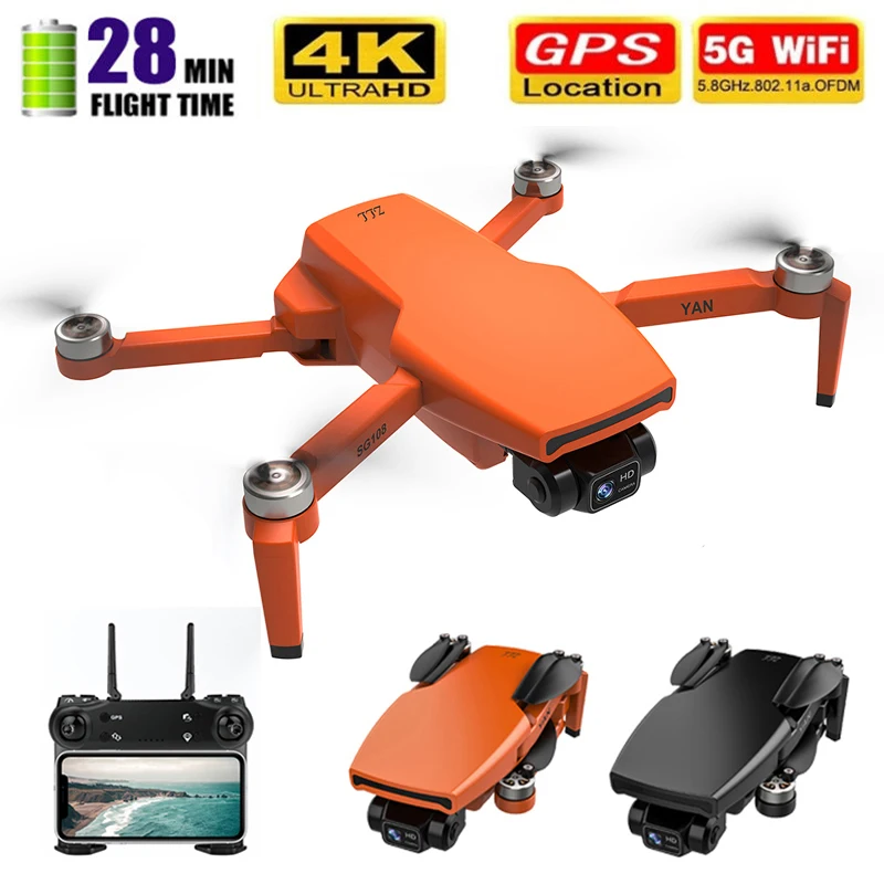 Двухосевой карданный Дрон SG108PRO с камерой GPS Wi Fi 4K SG108 мини Квадрокоптер