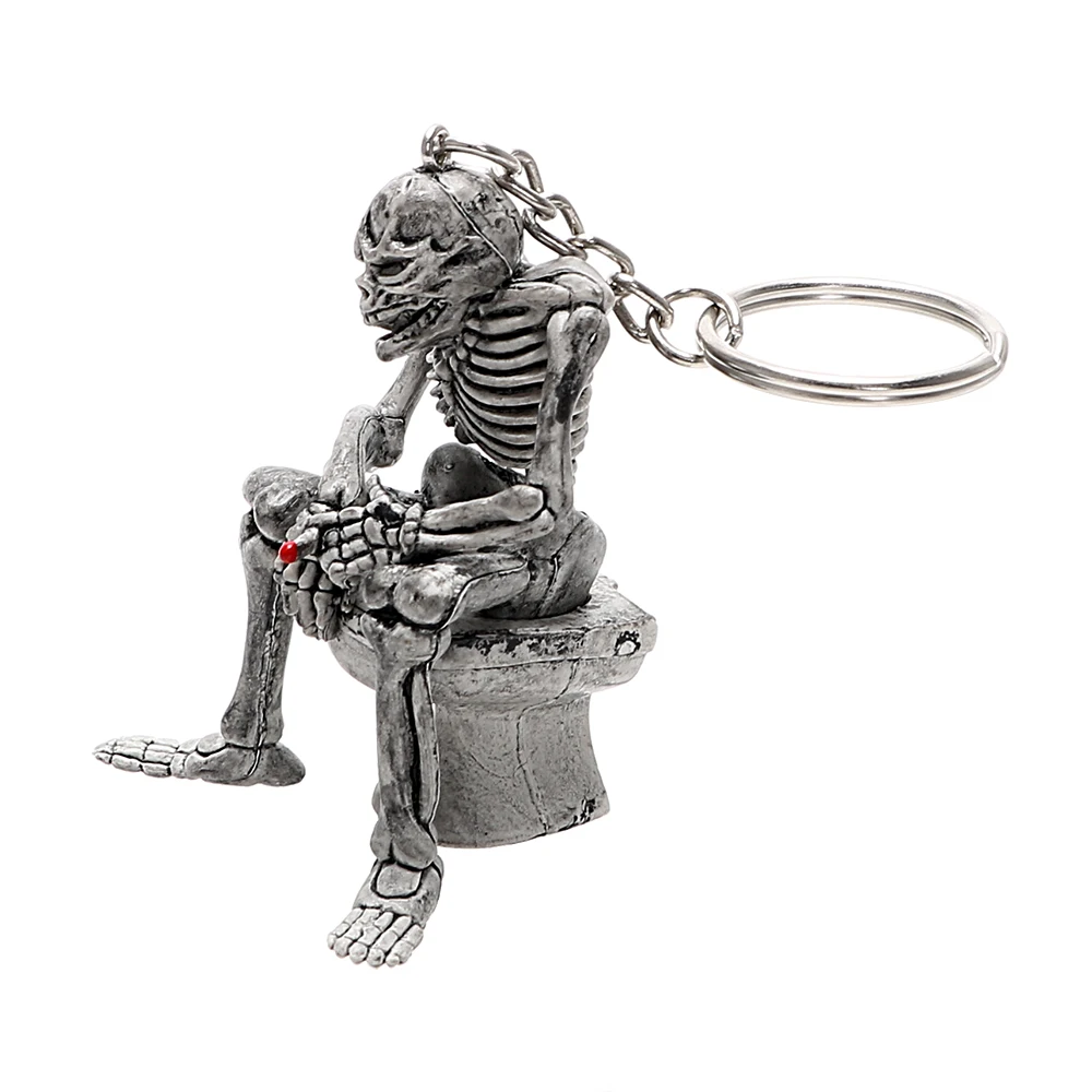 Брелок для ключей Автомобильный брелок Стайлинг автомобиля унитаз черепа крутой