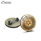 Броши на лацкан с изображением тибетской мантры мандалы, значок бижутерия со стеклянными кабошонами, значки для одежды, шляпы, рюкзака, аксессуары, подарок