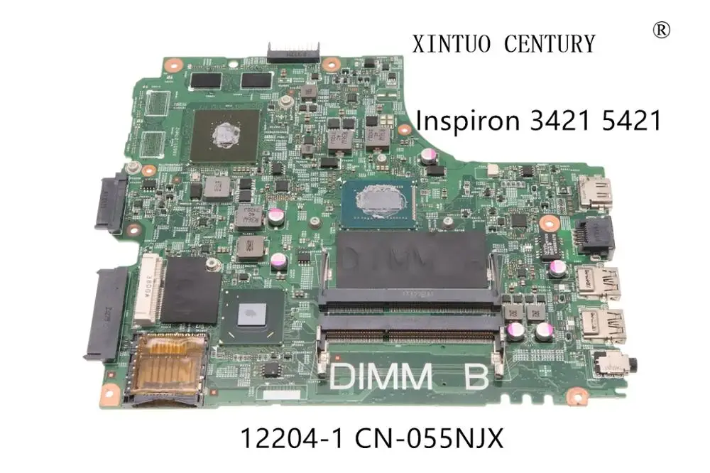 

Материнская плата CN-055NJX 055NJX 55NJX для ноутбука Dell Inspiron 3421 5421, 12204-1 Вт/I5-3337U SR0XL N13M-GSR-B-A2 100%, Протестировано, работает