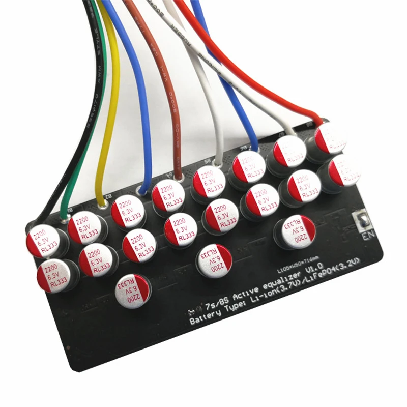 Active equalizer energy transfer board 2-17 series inductor / capacitor transduction 1.2A-5A high current equalization mode |