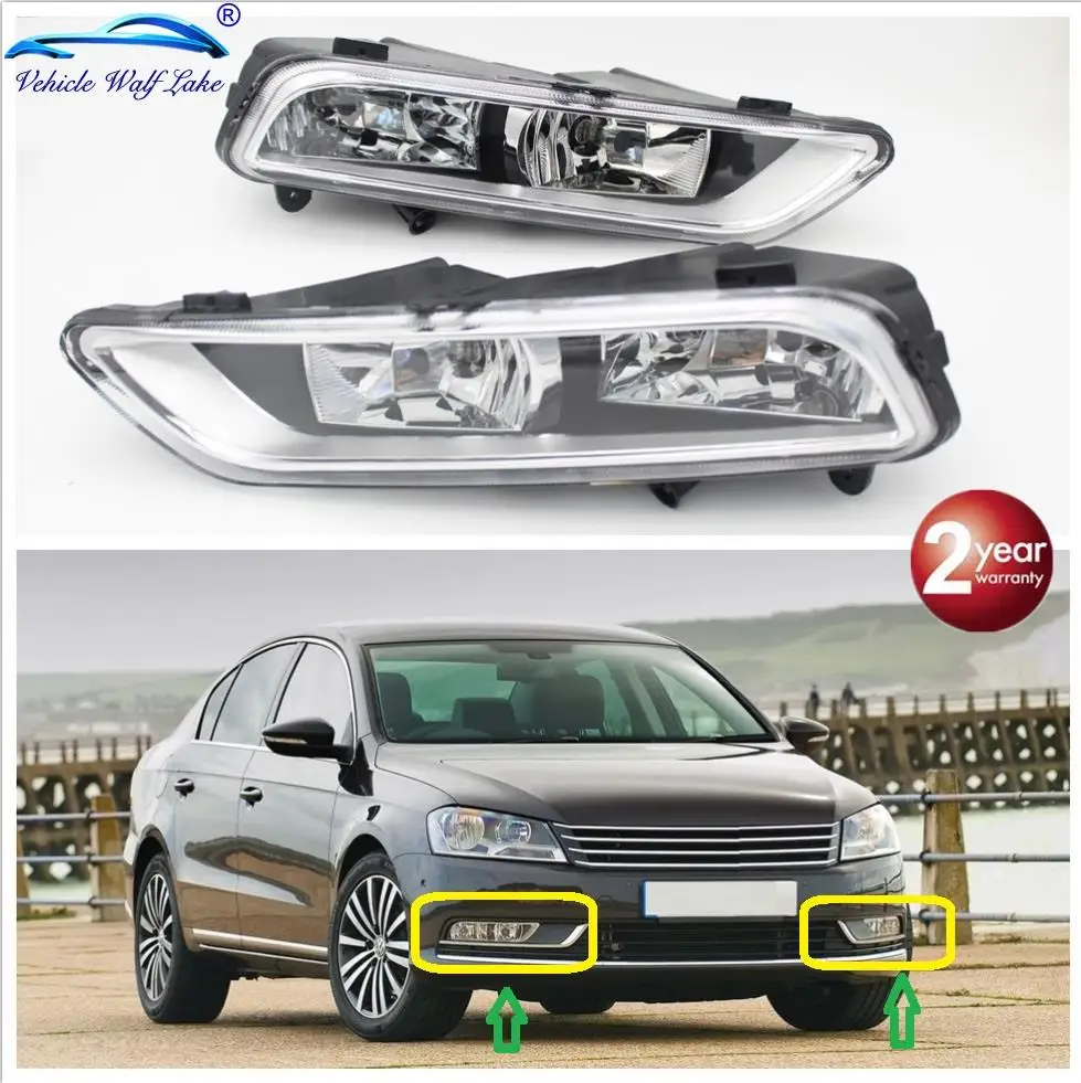 

Противотуманные фары для VW Passat B7 2011 2012 2013 2014 2015, передние галогенные противотуманные фары, противотуманные фары с лампочками