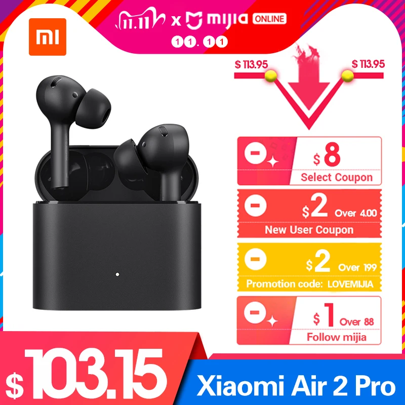 Наушники Беспроводные Xiaomi Air 2 Pro Bluetooth 5 0 True наушники TWS с активным шумоподавлением