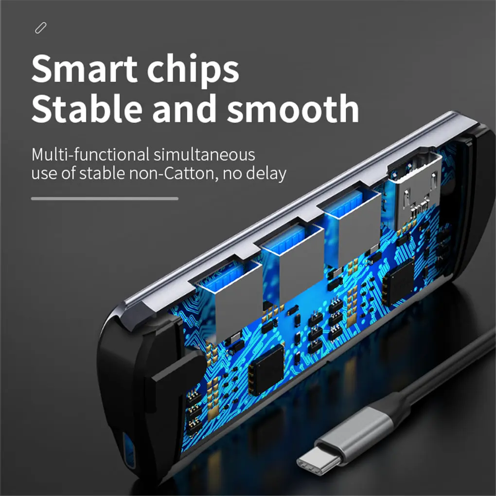 Кабель с разъемом USB типа C Hub адаптер USB-C PD зарядки 4 к HD 3 0 5 мм разъем для наушников
