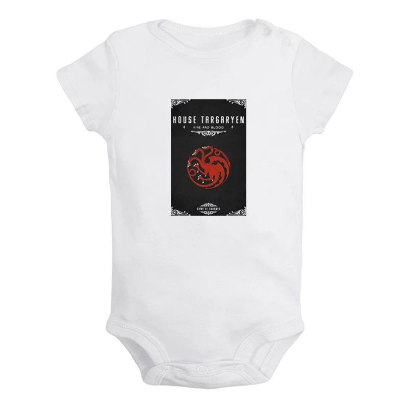 JcBaby2172WD Комплекты одежды для новорожденных мальчиков и девочек с изображением драконов, Игры престолов, Дома Таргариенов, комбинезон с принтом, боди для младенцев, хлопковые комплекты одежды - Цвет: JcBaby2172WD