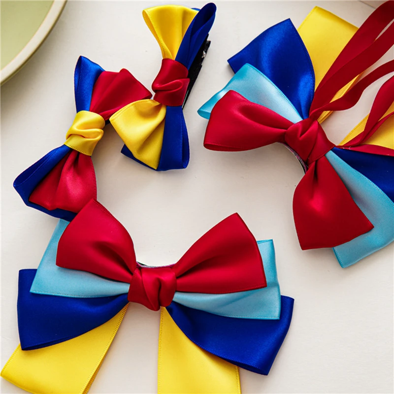 

Cute Princess Ribbon Bowknot Hairpin Hair Clip Fairy Tale Snow Cosplay Fashion Headdress Wholesale Hair Accessories for Women
