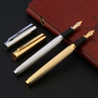 luxury quality metal silver golden fountain pen medium gift iraurita stationery office school supplies writing gift new
