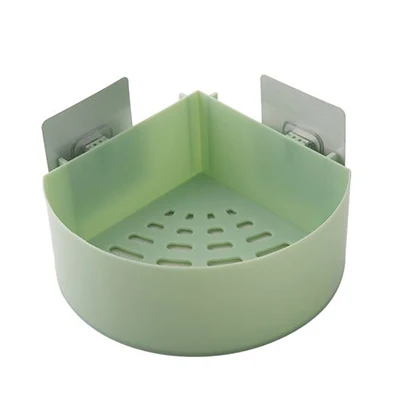 Round green Товары для кухни полка стену полка ванная комната органайзер для косметики для кухня Настенное крепление Дренажный полки органайзер для кухни держатель для бумажных полотенец стеллаж держатель для губки полка настенная - Цвет: Round green