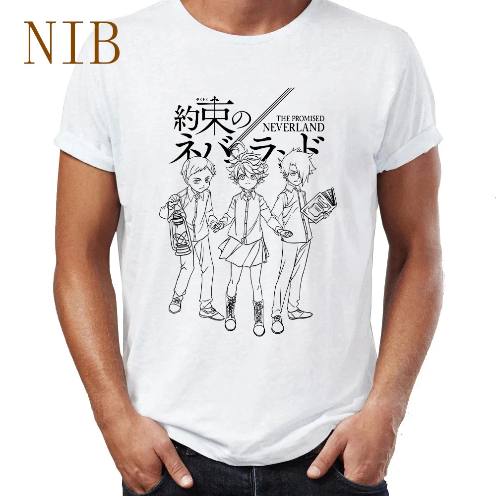 

Harajuku anime The Promised Neverland t shirt Emma Norman Ray print Tshirt gothic punk style fashion casual women/men's T-Shirts