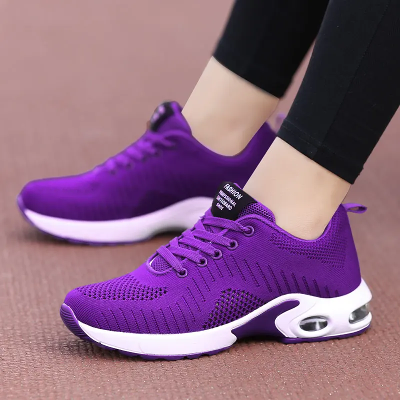 

Women Air Cushion Tennis Shoes Breathable Shoes for Women Sneakers Lace-up Mesh Sports Shoes Comfortable Trainers Sneakers