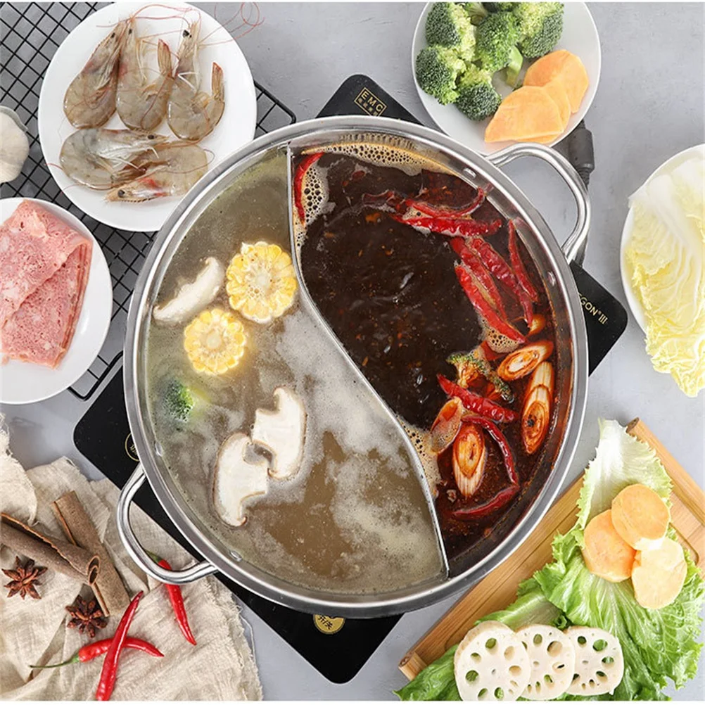 

High Quality S-type Hot Pot Cooker Kitchen Soup Cooking Pot Stainless Steel Cooking Pot Durable