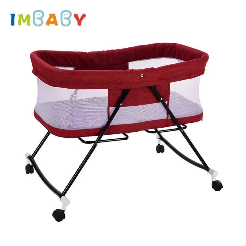 IMBABY портативная детская кроватка дорожная кровать с москитной сеткой складные