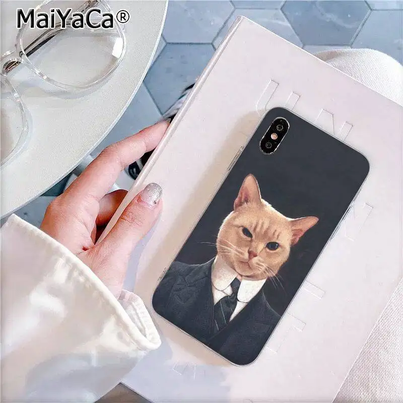 A6 MaiYaCa Italia русский MonaLisa арт любовь к своему Толстому коту собаке чехол для телефона для iPhone 11 pro 8 7 6 6S Plus X XS MAX 5 5S SE XR - Цвет: A6