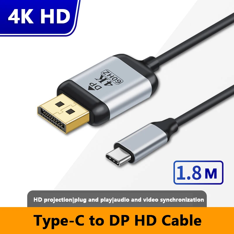 

USB C to DisplayPort Cable Thunderbolt 3 to DisplayPort Converter Cable 1.4 8K 144Hz Type C Cable For MacBook Pro Samsung Huawei