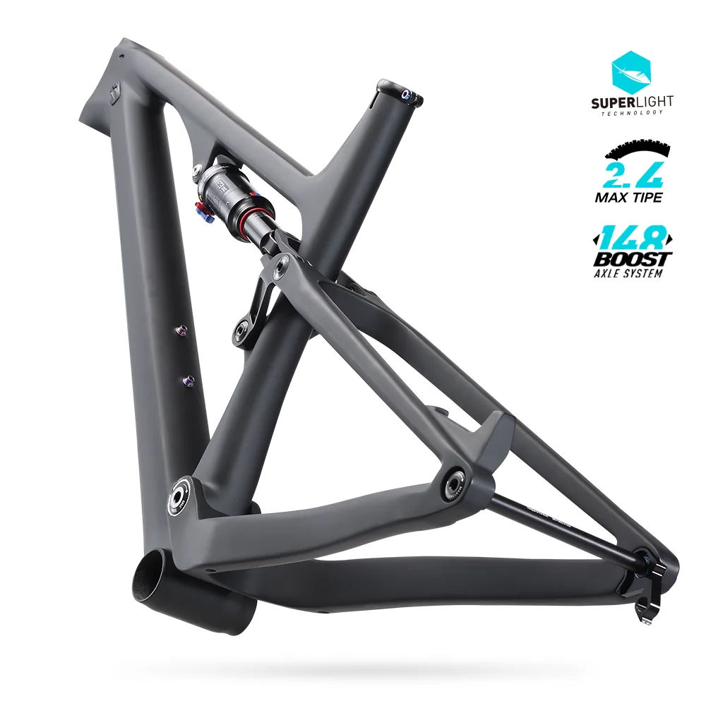 

carbon Frame 29er full suspension Mountain bicycle frame carbon MTB bike 29 disc mtb frame 148 ROCKSHOX