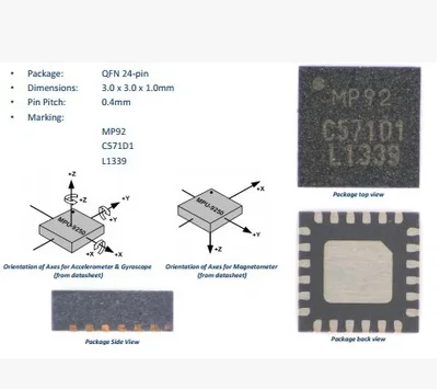 SPI/IIC GY-9250 MPU 9250 MPU-9250 9-осевое отношение + гироскоп акселератор модуль датчика