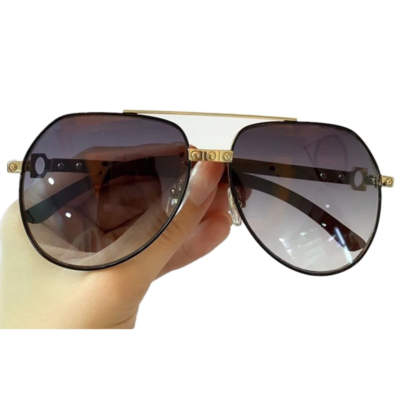 

Новые модные пилотные солнцезащитные очки для женщин люксовый бренд негабаритные Солнцезащитные очки Мужские UV400
