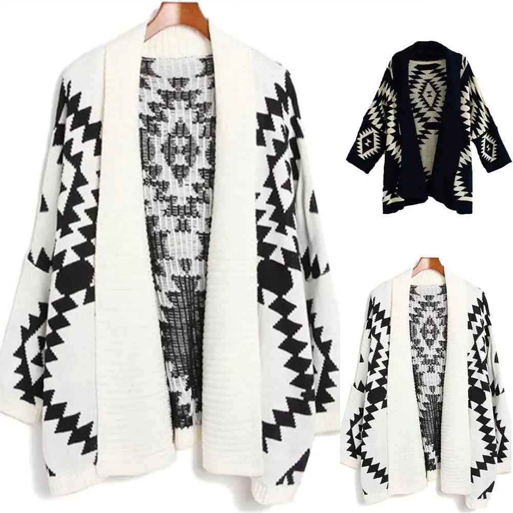 

Women Long Sleeve Knitted Cardigans Autumn Witer Casual Sweater Coat