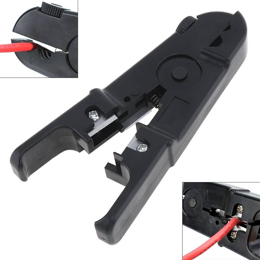 

UTP STP Adjustable Cable Stripping Pliers Automatic Network Stripper with SK-5 Blades and Rotary Button for Decrustation Plier