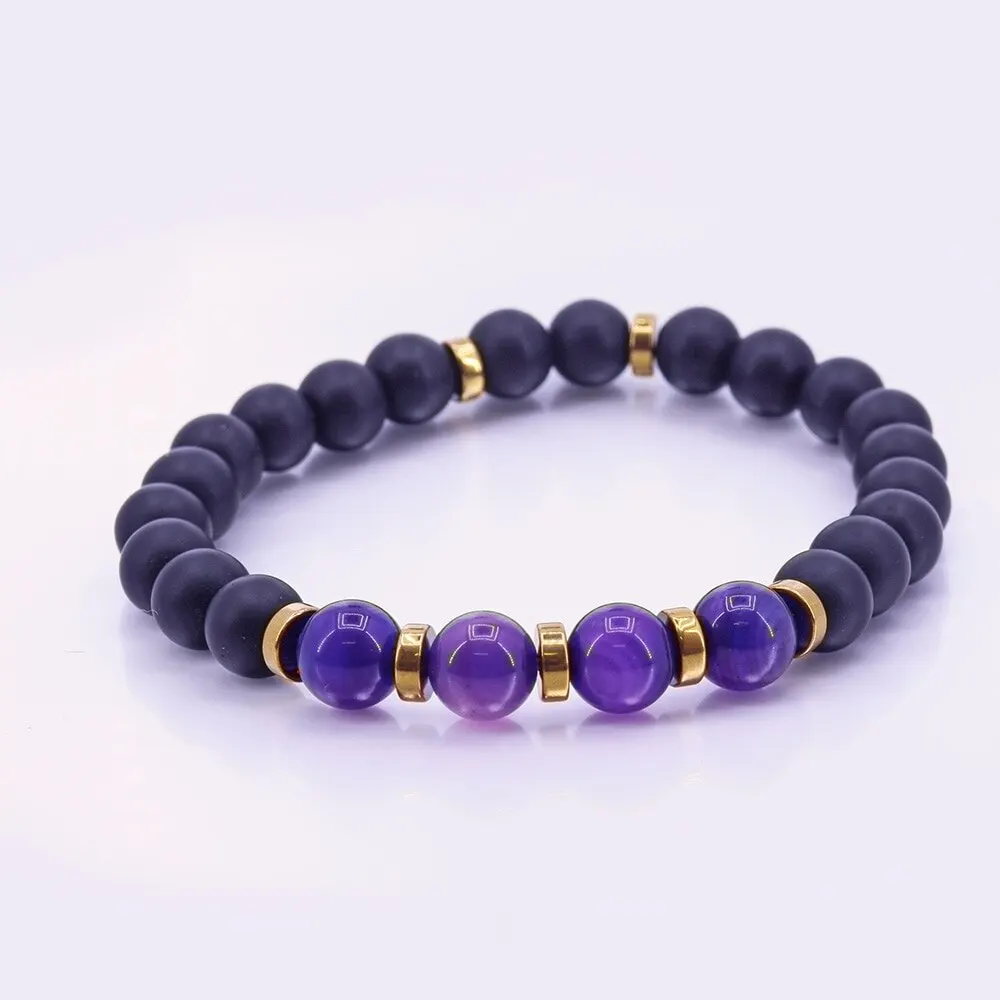 

Fratelli Tiger Eye Stone Beads Bracelets Men Round Natural Stone Beaded Charm Energy Jewelry Gifts Bracelet for Women