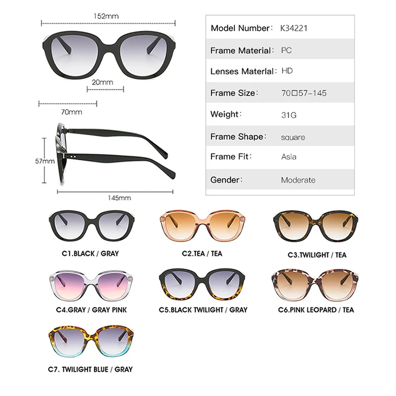 Солнцезащитные очки женские с градиентными линзами роскошные винтажные