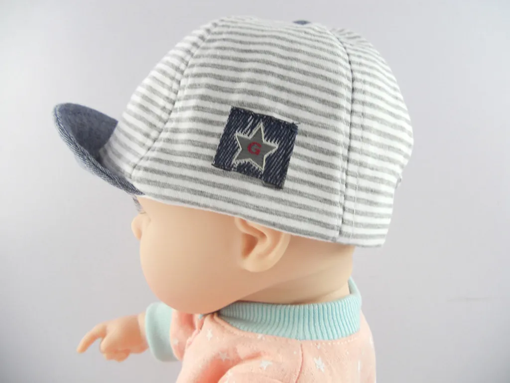 

Hat Baby Girl Boy Letter Soft Eaves Baseball Cap Sun Beret Hat Striped Hats Summer Bonnet Enfant Navidad Super Low Price