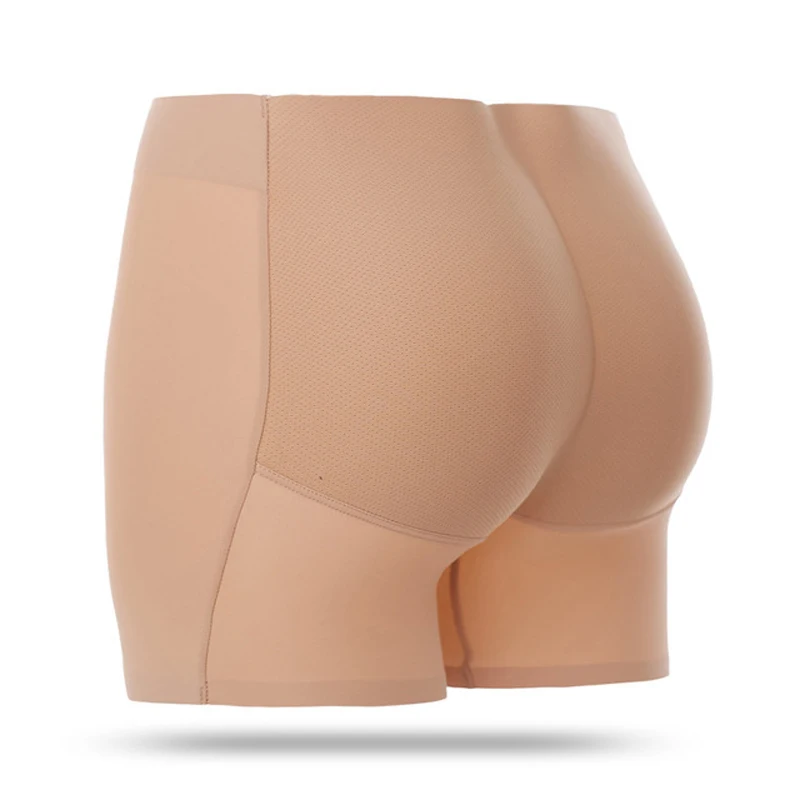 Beige Женские накладки для губки, искусственные ягодицы, трусики для бедер и ягодиц, нижнее белье, Утягивающие трусики, дышащие мягкие бесшовные трусики, шорты - Color: Beige