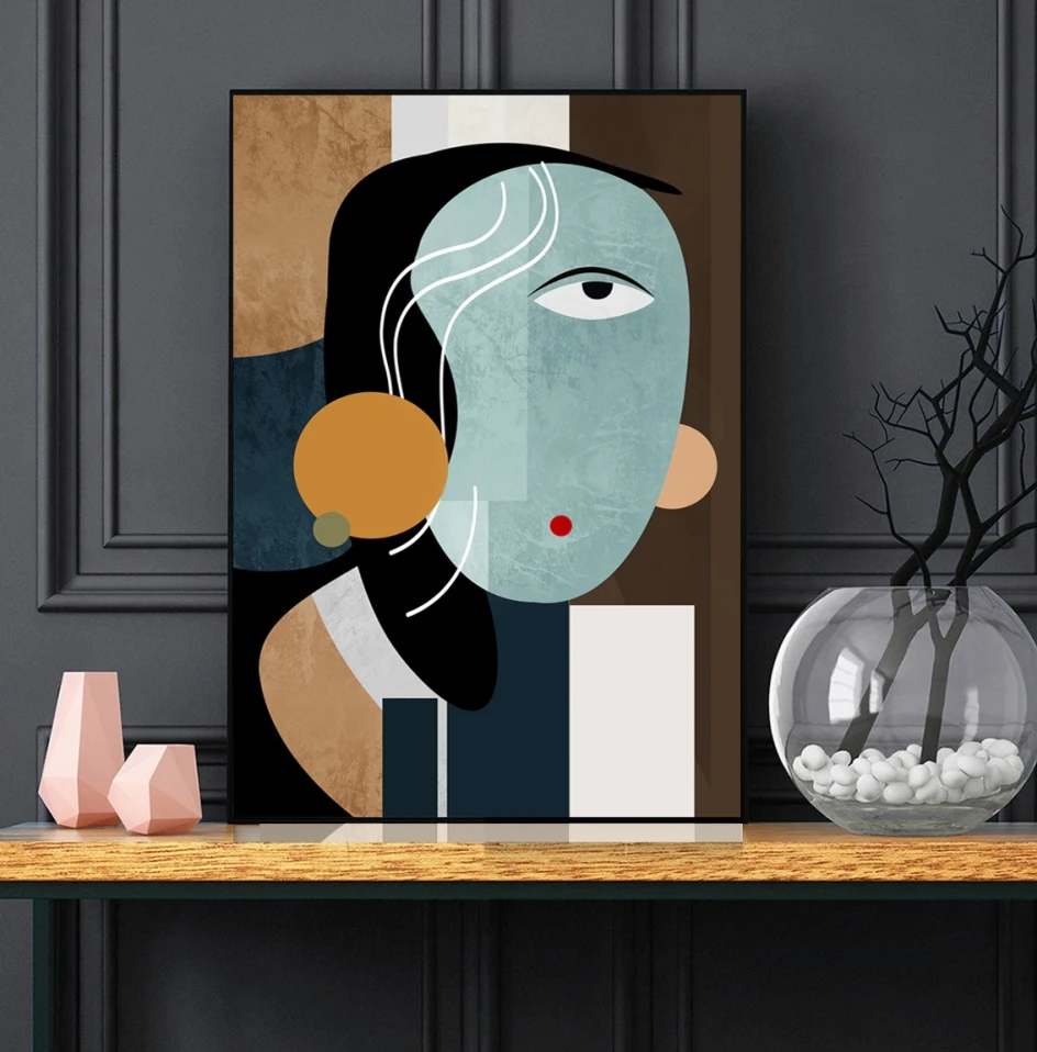 

Figures Abstract Wall Art Canvas Paintings Prints Line Modern Nordic Artwork Poster Pictures Living Room Home Decor