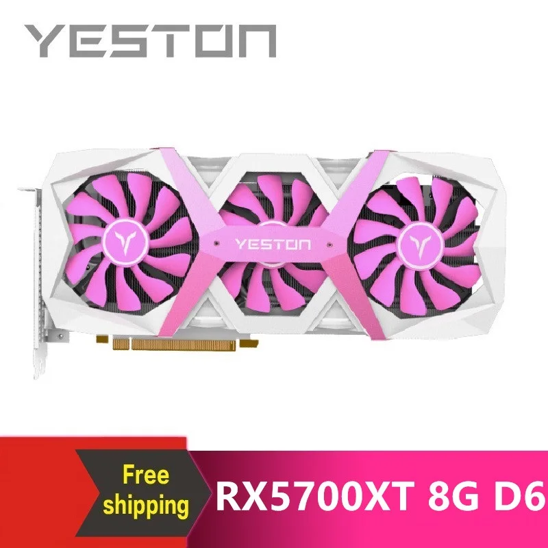 Видеокарта Yeston Radeon RX5700XT GPU 8G/256bit/DDR6/7nm PCI Express x16 3 0 для видеоигр HDMI + * DP настольных