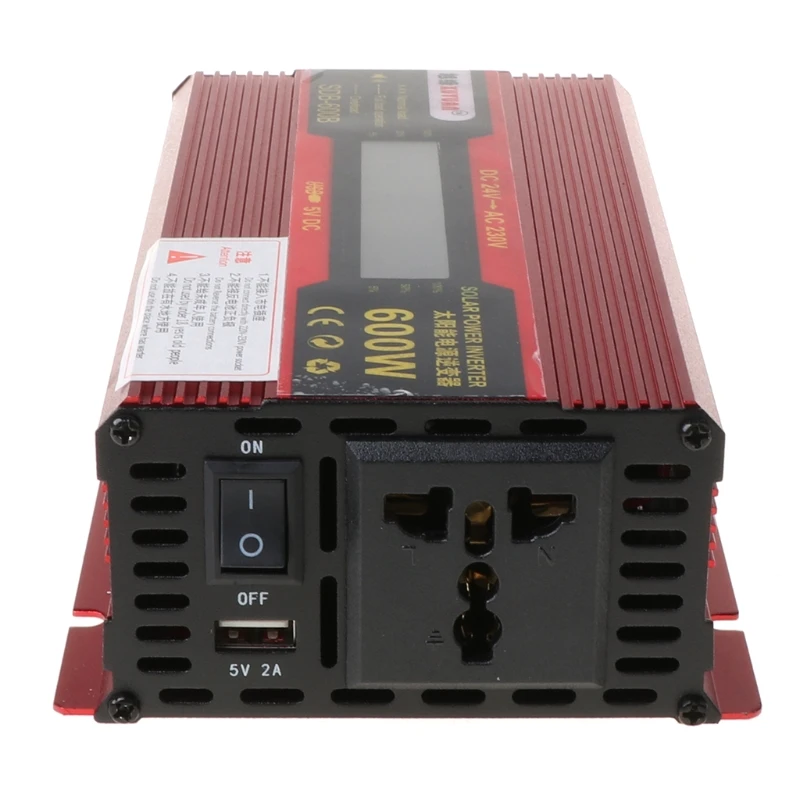 

600 Car Inverter DC 12V/24V to AC 110V/220V Voltage Converter with LCD Display G8TE