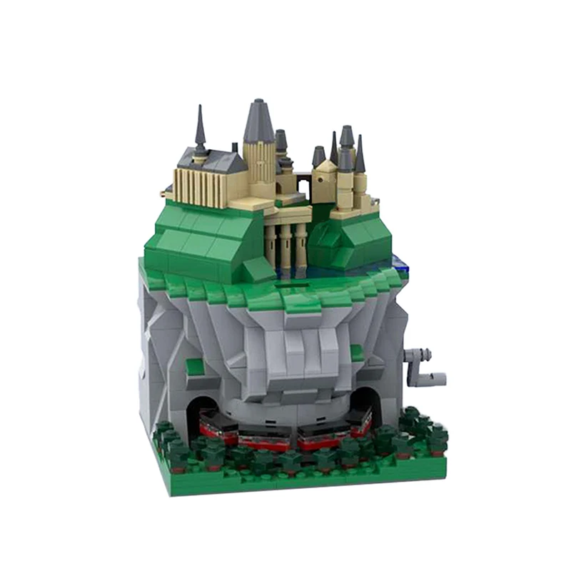 

MOC School House Building Black Bricks City Street View Series Kinetic Sculptureby DIY Model Education High-Tech Toys Kids Gift