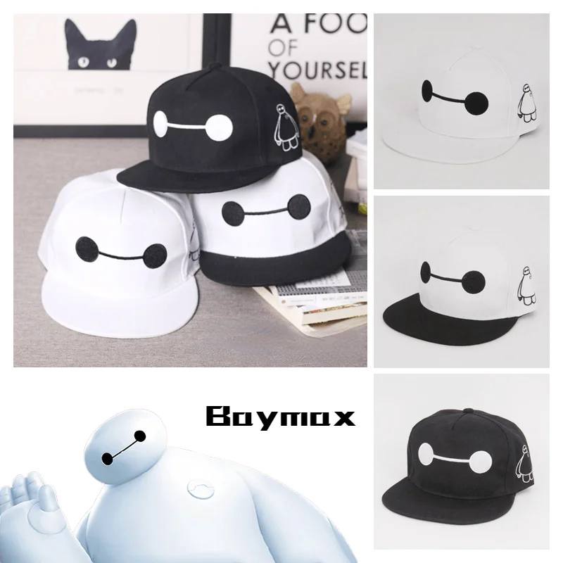 Бейсболка для детей и взрослых уличная Кепка с плоским козырьком в стиле Disney Big Hero