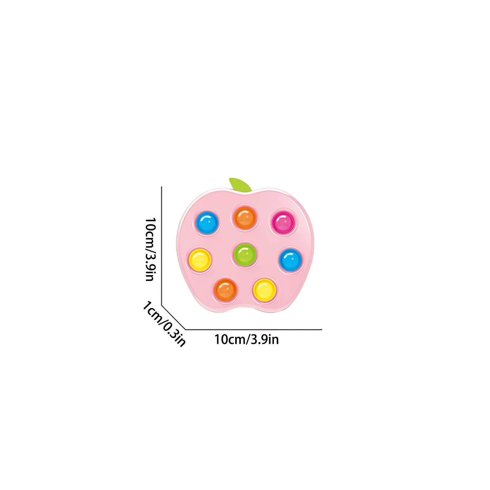 

2021 New funny Fidget Toys Push Pop Bubble Silicone Toy apple Ice Cream Anxiety Relief Stress Relief Sensory Toy For Kids Adult