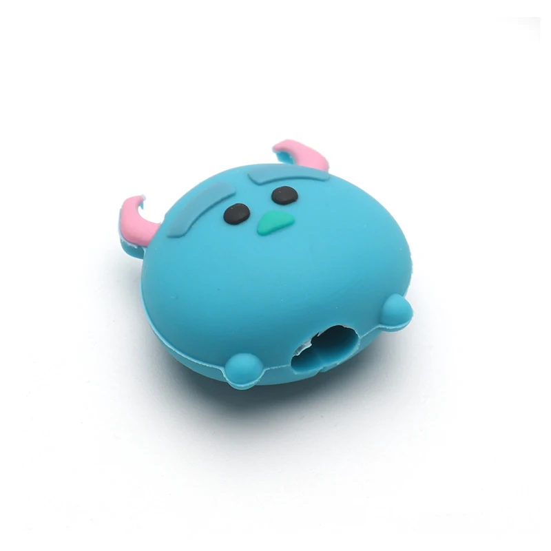 Зеленый Милый мультфильм animel кабель протектор для iphone usb кабель chompers держатель зарядное устройство провода Органайзер аксессуары для телефонов Прямая поставка - Цвет: Зеленый