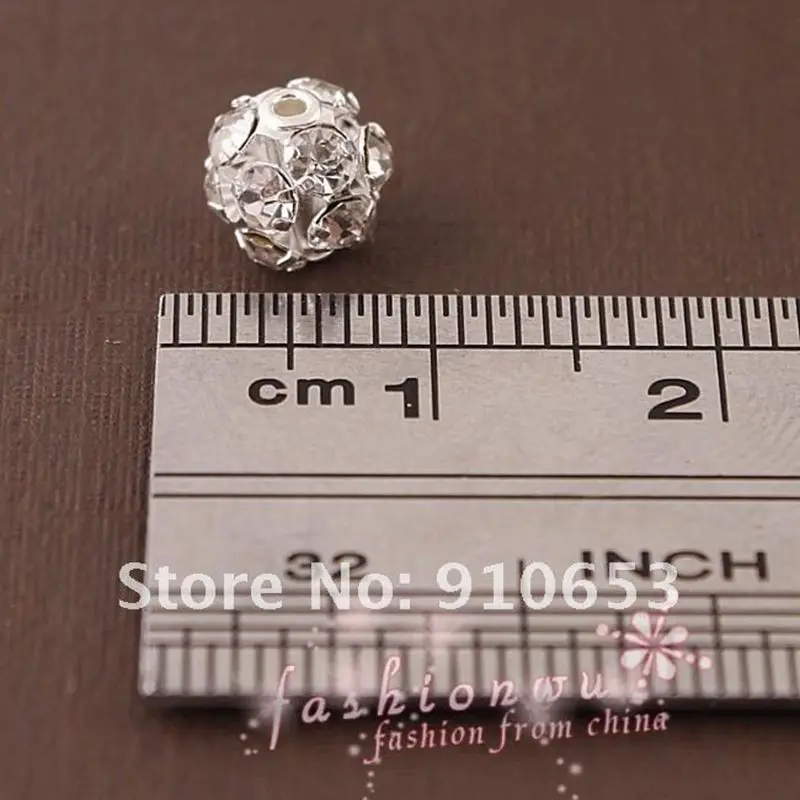 Посеребренные пустые бусины стразы 50 шт. 6 мм (0837)|bead ring|bead accesoriesbead supplier |