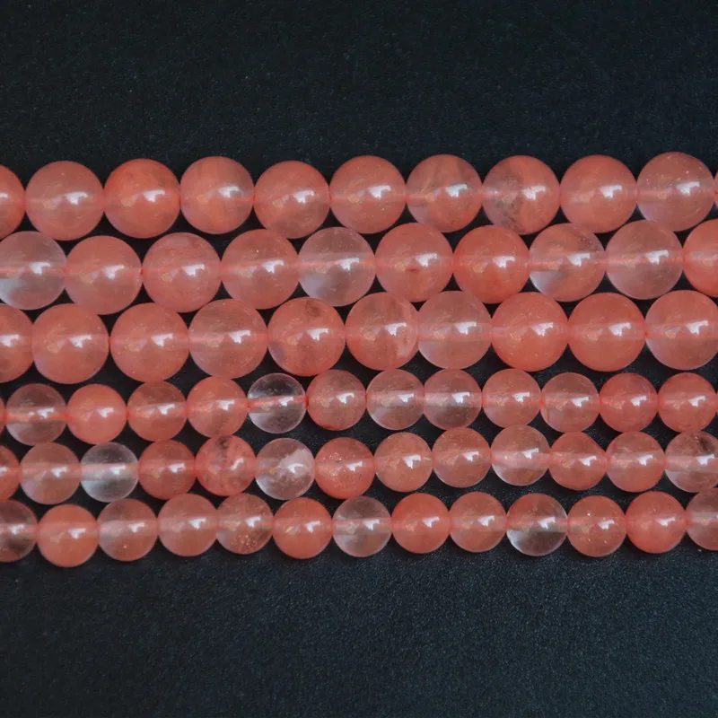 Бусины россыпью из натурального камня арбуза Красного хрусталя 4 6 8 10 12 мм