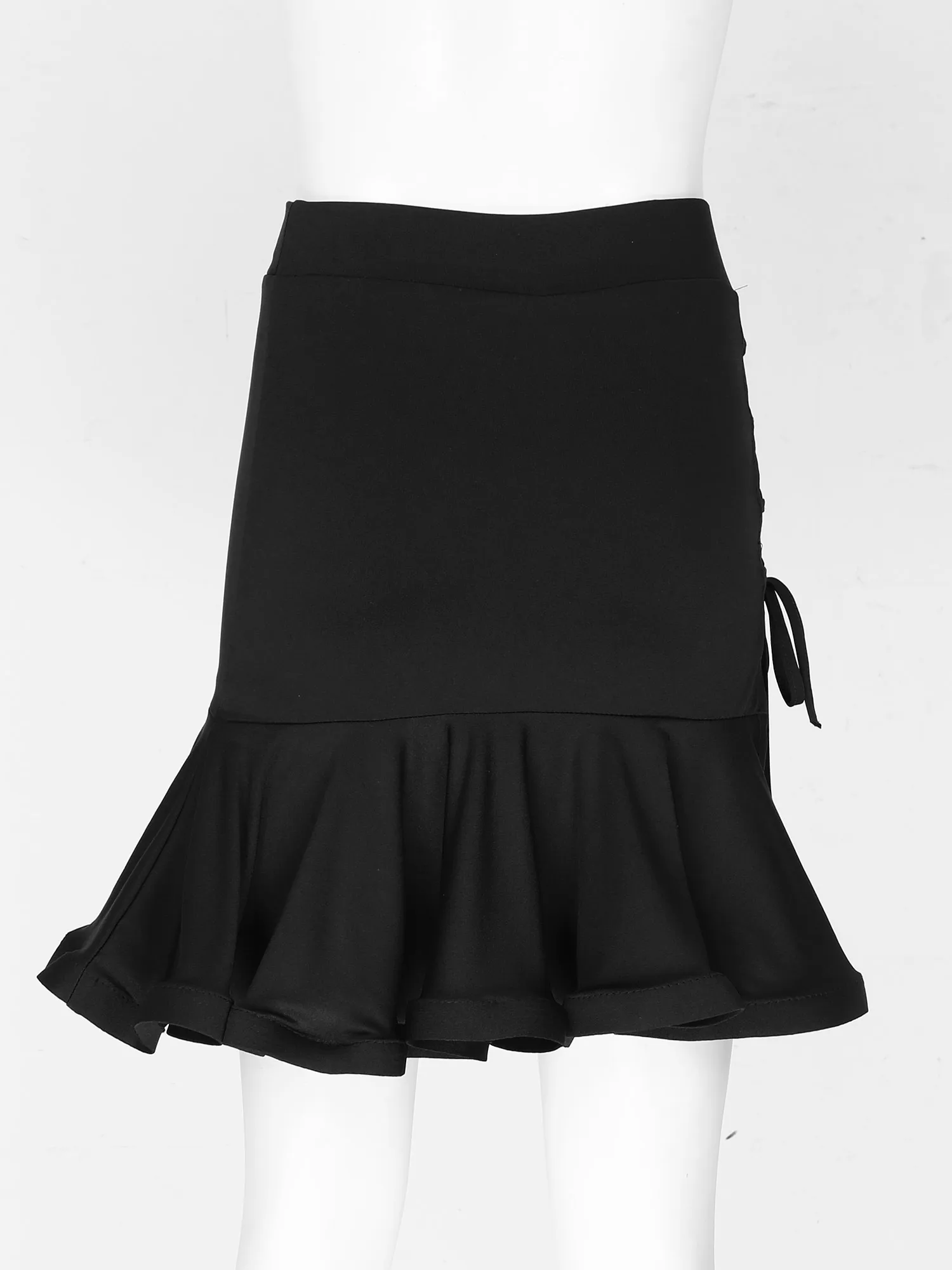 Взрослые латинская юбка для танцев бальный Танго Свинг Румба сбоку Разделение на