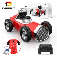 deerc remote control car 2 4g rc car bluetooth speaker 2 speed mode race car cute interactive toys for girls boys toddlers gifts