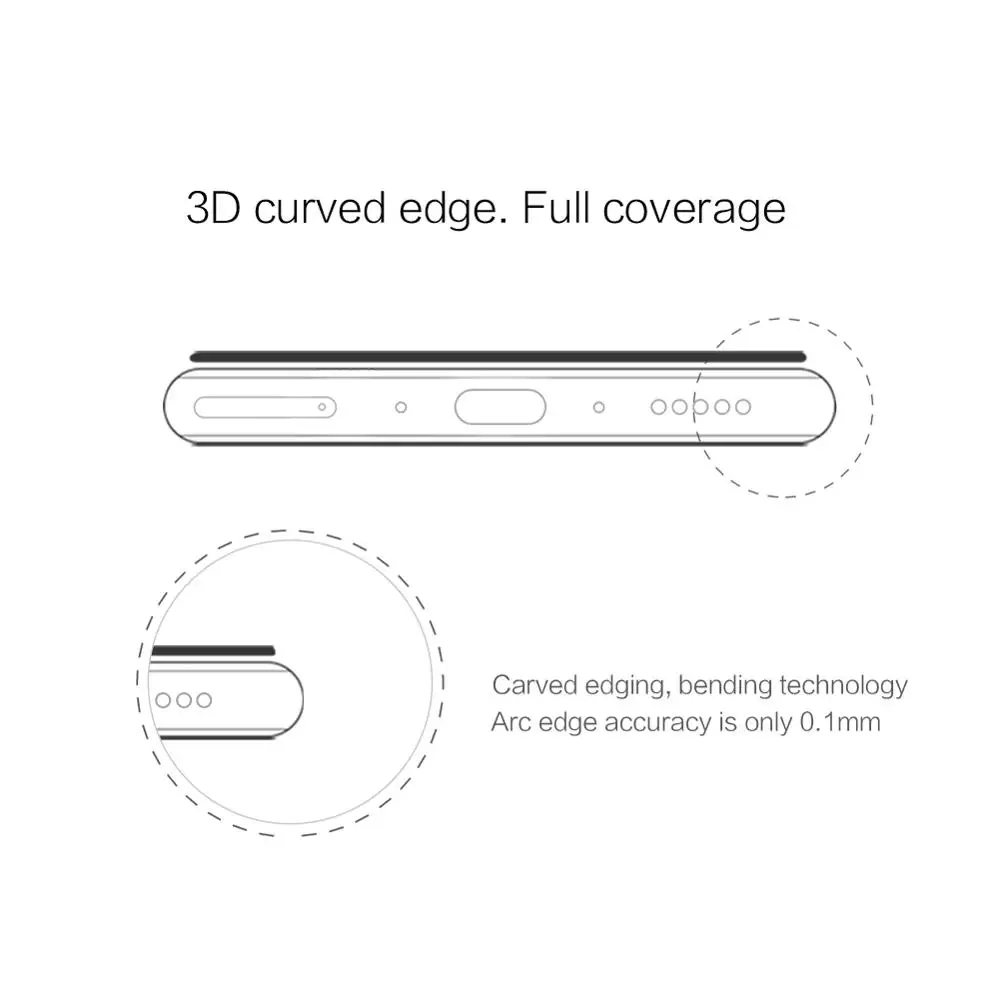 Защитное стекло Nillkin CP + Max закаленное 3d-стекло с полным покрытием для Oneplus 7T 7 Pro 6T