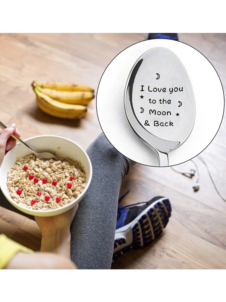 Кофейная ложка-убийца хлопьев гравировочные ложки из нержавеющей стали с