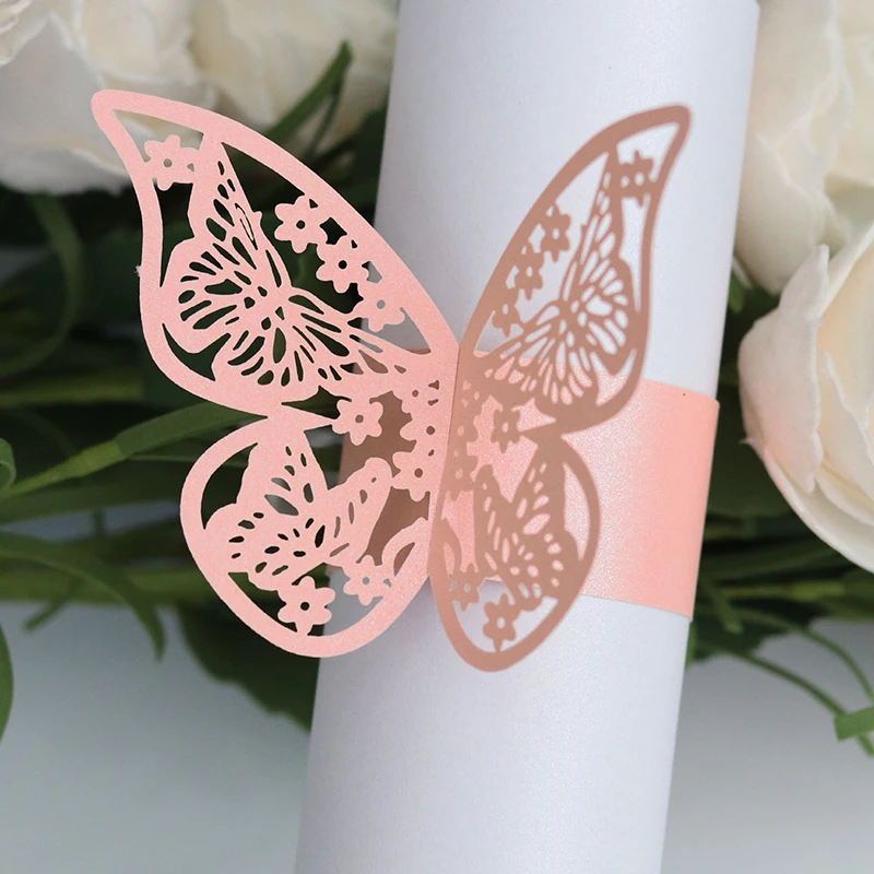 

Christmas Napkin Holder Butterfly Quality Cute Durable Delicate Napkin Ring For Bar Hotel Restaurant Xmas Party Dinner Decora