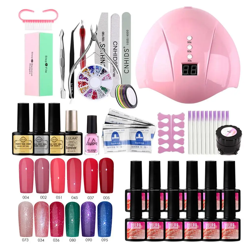 Наращивание ногтей Клей для полировки Набор светодиодный ногтевой фототерапии